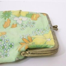green floral make up purse