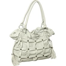 Grey L&S ''Stephanie'' Studded Drawstring Tote