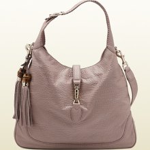 Gucci new jackie light pink grainy leather shoulder bag