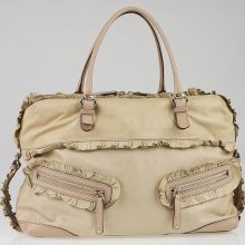 Gucci Nude Leather Sabrina Medium Boston Bag