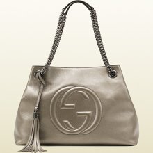 Gucci soho metallic leather shoulder bag