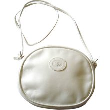 Gucci Vintage Genuine White Leather Shoulder Bag (out Standing Leather)