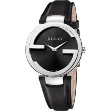 Gucci Women's Interlocking Black Dial Watch YA133301
