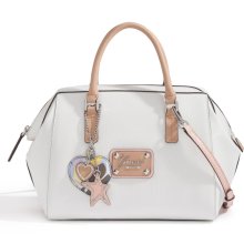 GUESS Airun Box Satchel, WHITE
