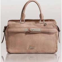 ..guess ..cayenne Tan Satchel With Chain Strap