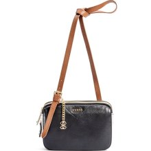 GUESS Color-Blocked Leather Cross-Body Bag, BLACK MULTI