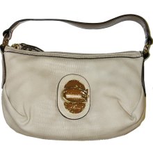 Guess Cool Classic Mini snake pattern cream bag