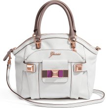 GUESS Isia Small Dome Satchel, WHITE MULTI