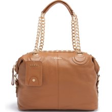 GUESS Modern Simplicity Leather Satchel, COGNAC