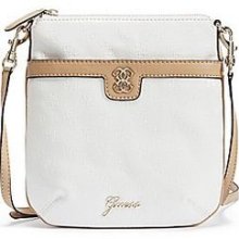 Guess Reiko Cross-Body White 4G logo Matte faux leather #PG356014 NEW Lrger Sze