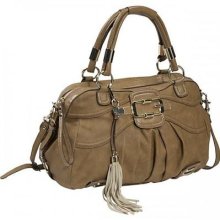 Guess Sand Lorraine Box Satchel Bag Handbag Purse