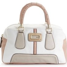 Guess Sauvage Box Satchel, Handbag, White Multi, Vg355808,