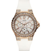 Guess U16529L1 White Silicone Strap Women's Watch