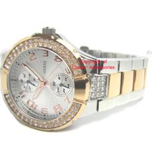 Guess Women 2tones Swarovski Crystals U13586l2 Watch