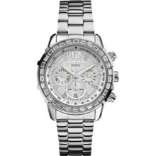 Guess Women's U0016L1 Silver Stainless-Steel Quartz Watch with Si ...