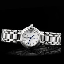 HANDLOVE Women's Beautiful Diamond Marker Stainless Steel Watch