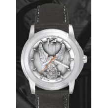 Harley Davidson Collection Men`s Stainless Steel Watch W/ Eagle
