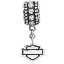 HarleyÂ® Studded Silver Dangle Ride Bead Hdd0022