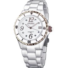 Haurex Italy Ladies Pw342dwh Make Up White Dial Watch White Out Watch