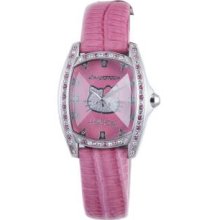 Hello Kitty CT.7094SS-37 Stainless Steel Pink Leather Watch