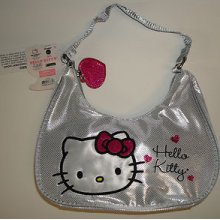 Hello Kitty Small Hobo Bag: Silver