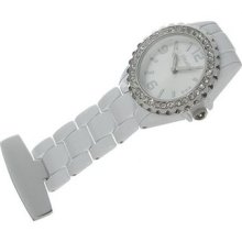 Henley Glamour White Enamel Beauticians Watch Hf01.4