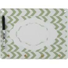 Hipster Girly Green White Zig Zag Chevron Pattern Dry