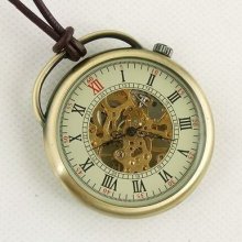Hot Clock-style Mechanical Collection Pocket Watch Na11
