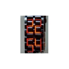 hot iron samurai fashion 2010 japan inspired red led watch digital led