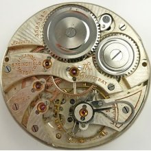 Illinois 12 Size Running Pocket Watch Movement - Spare Parts / Repair