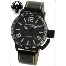 Infantry Black Quartz Sport Us Army Mens Wrist Watch Navy Leather Outdoors