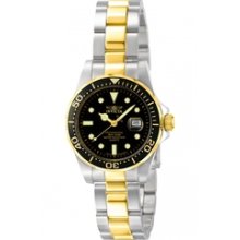 Invicta 4867 Pro Diver Two Tone Black Dial Ladies Watch