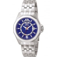 Invicta 5238 In5238 Man's Watch Blue Dial Stainless Steel