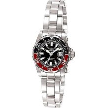 Invicta 7061 Women's Signature Stainless Steel Band Black Dial Watch