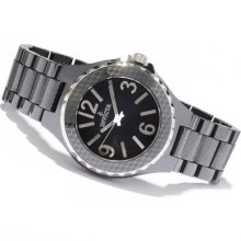 Invicta Mens Ceramic Swiss Checkerboard Patterned Black Ceramic Bracelet Watch