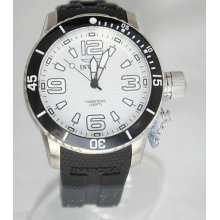 Invicta Mens Corduba Scuba Swiss Stainless Steel White Dial Black Rubber Is712