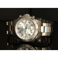 Invicta Mens Signature Ii Collection Chronograph Silver Dial Bracelet Watch 7350