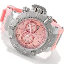Invicta Men's Subaqua Noma III Swiss Made Quartz Chronograph Light Pink Silicone Strap Watch