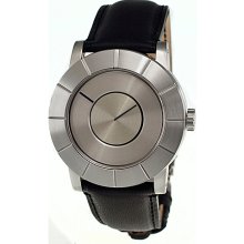 Issey Miyake To: Automatic Mens Watch Silver Dial; Leather Black Band - Issey Miyake Watches