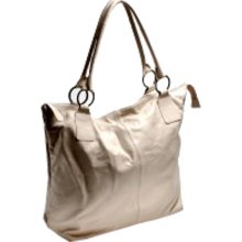 Italian Leather Off White Tote Bag