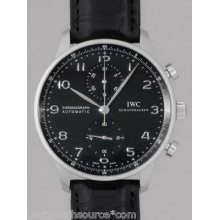 Iwc Portuguese Automatic Chronograph Iw371447 Black Dial B&p Ret: $7,900.00