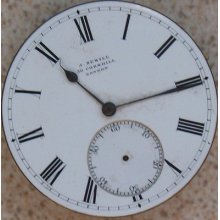 J. Sewill Pocket Watch Movement & Dial 43,5 Mm. In Diameter To Restore Or Parts