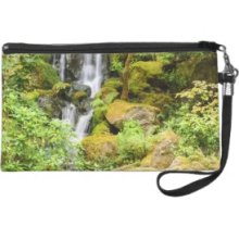 Japanese Garden Waterfall Wristlet Purse