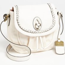 Jessica Simpson 'Emma' Faux Leather Crossbody Bag Antique White