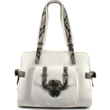 Jessica Simpson Nolita Satchel (White/Natural)