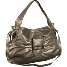 Jessica Simpson Starlight Gunmetal Large Satchel-nwt