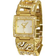 Jet Set Beverly Hills Ladies Watch With Gold Logo Band J5858s-742