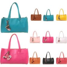Jifactory Casual Ladies Handbag Women Tote Bags Shoulder Purse Orange