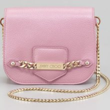 Jimmy Choo Shadow Metallic Crossbody Bag, Peony