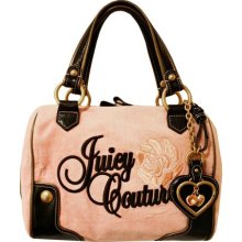 Juicy Couture Pink Velour Rose Emb Purse Handbag (HB01318)